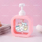 distributeur savon liquide rose dessins animés personnages mignons transparent moderne poignée pompe rechargeable