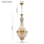 lustre suspension vintage doré cristal élégant rétro strass transparent chambre salle manger