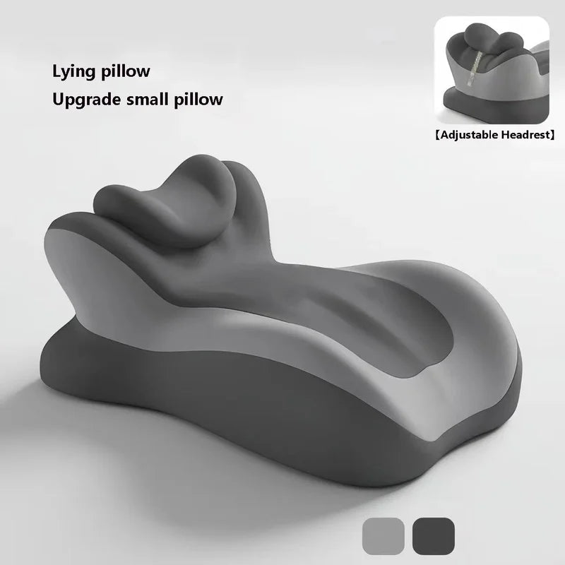 coussin ergonomique mousse mémoire forme colonne gris clair confortable ajustable lit canapé soulagement douleur