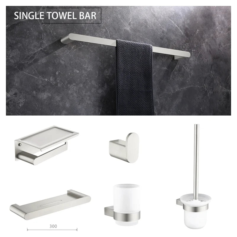 ensemble accessoires salle bain mural porte serviette porte savon porte papier hygiénique métal