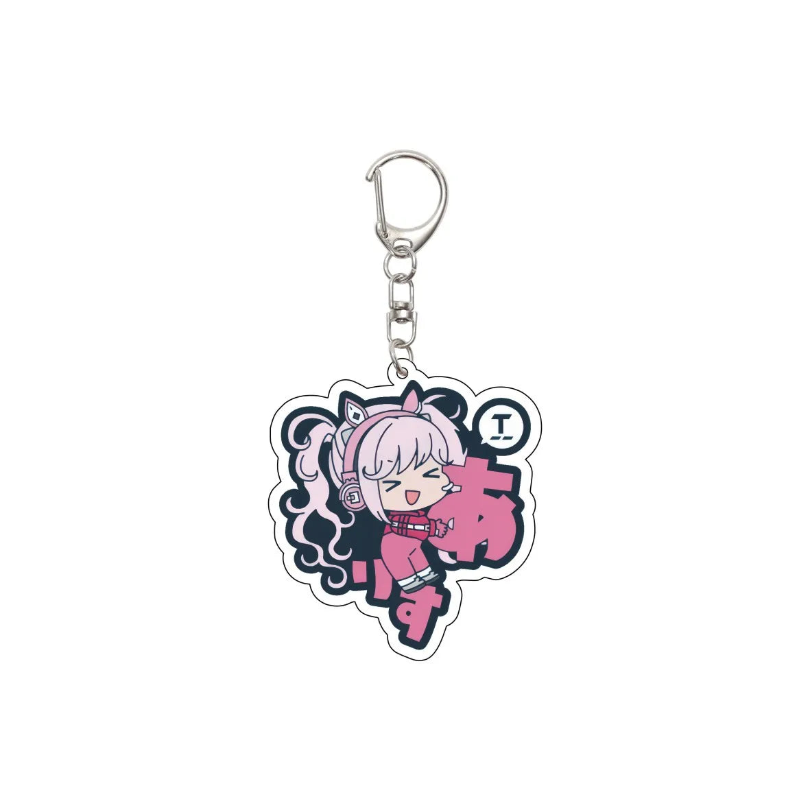 porte clés anime personnages stylisés noir blanc orange rose bleu vert cartoon mignon lettres