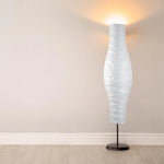 abat jour lampe sol blanc texture moderne minimaliste contemporain chambre salon fixe