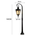 lampe jardin classique ornements sculptés opale noir extérieure ip65 led éclairage public base solide