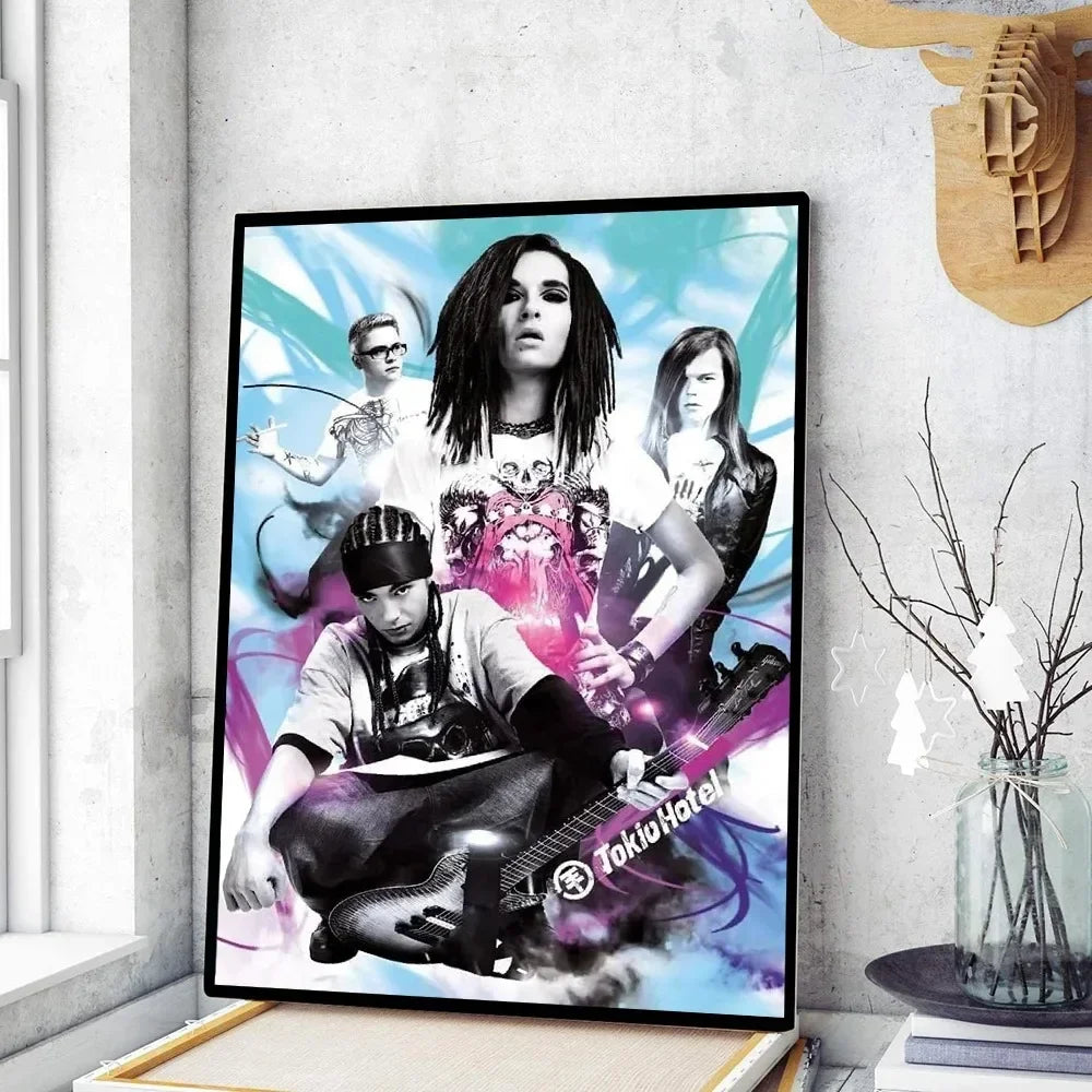 affiche pop art rock toile sans cadre nature morte rectangulaire vertical