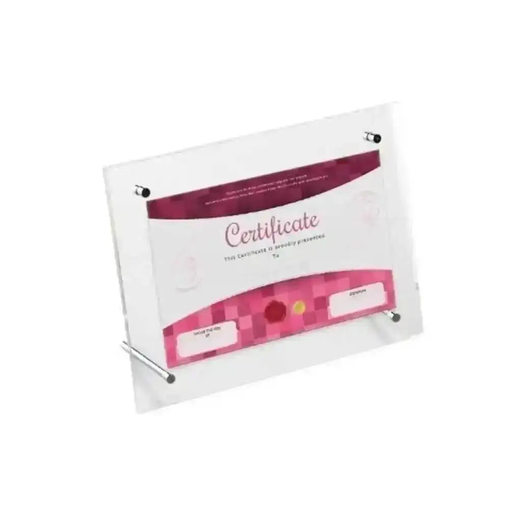 cadre photo moderne rectangle acrylique transparent argenté 10 12 pouces documentos