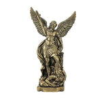 statue saint michaël protection maison résine bronze doré religieux classique decoration autel gift chrétien