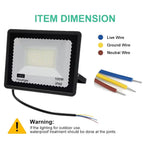 projecteur led noir moderne ip66 capteur mouvement clips interrupteurs rotatifs extra long cordon alimentation