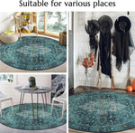 tapis rond moderne gris noir lunaire 40cm 80cm 120cm polyester polypropylèneextérieur décoration chambre maison