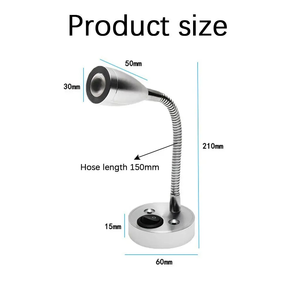 lampe flexible argent noir moderne interrupteur vis métal lisse fonctionnelle