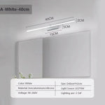 lampe murale led moderne noire fixée mur 100cm 40cm 60cm 80cm