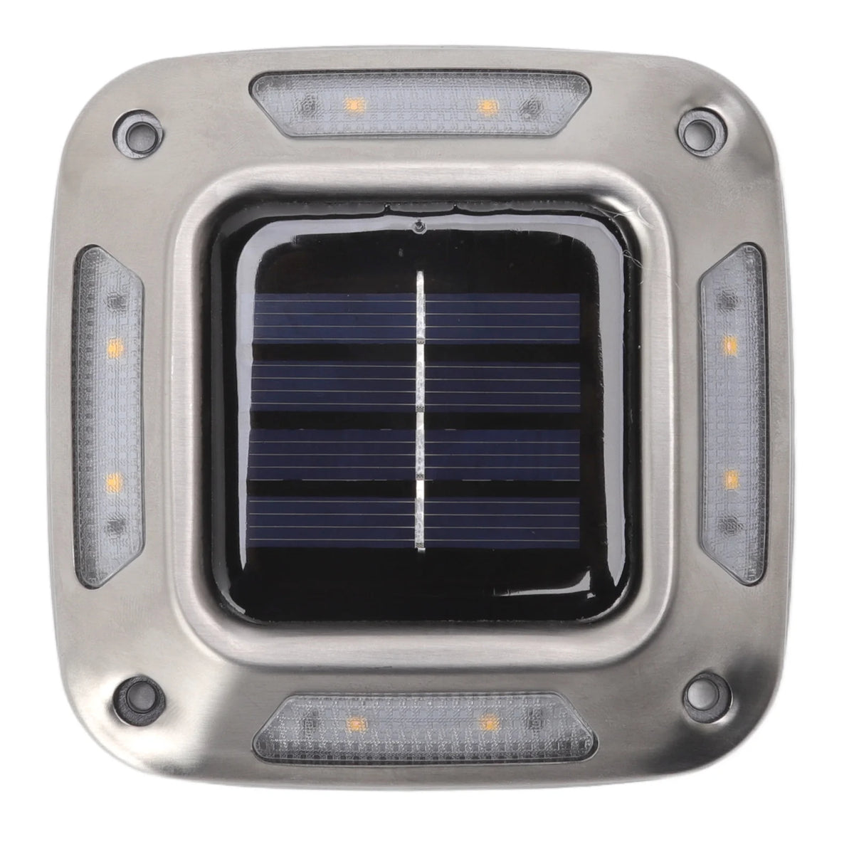 lampe solaire extérieure moderne argentée lumières led ip65 inoxydable