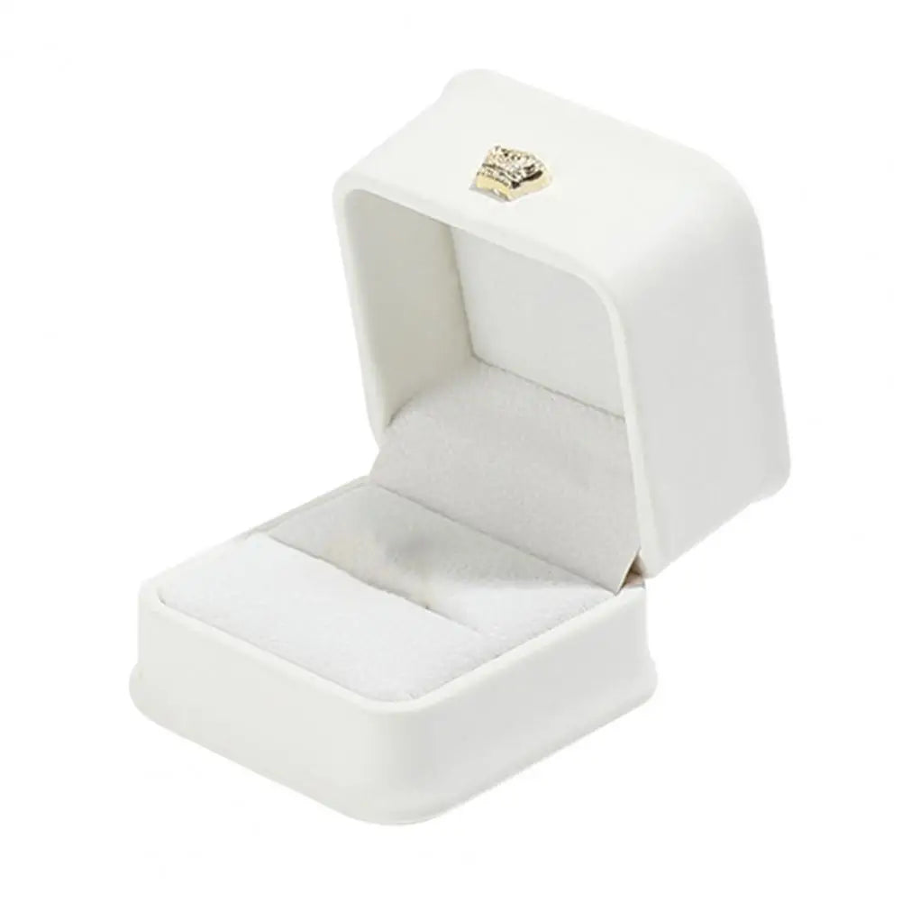 boîte rangement bijoux cuir velours doux classique blanc rose bleu vert adhésif simple