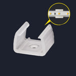 clips fixations ruban led néon transparent vis fixation pratique 5mm 8mm 12mm 14mm 17mm