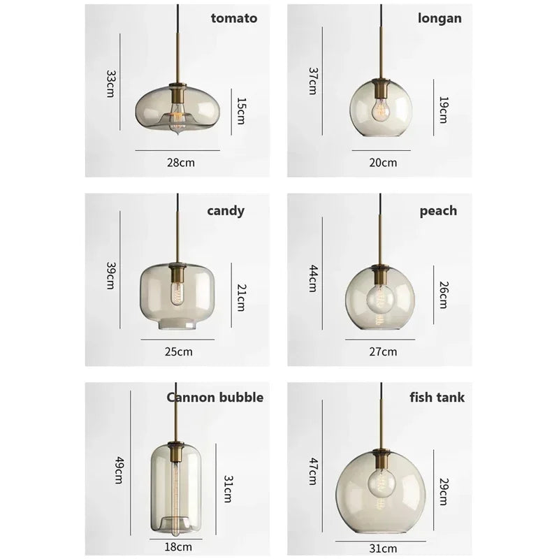 Lampe suspendue en verre brune dans un salon avec décoration rustique
