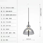 suspension lumineuse moderne transparente noir minimaliste led pendentif simple salle manger cuisine bar restaurant
