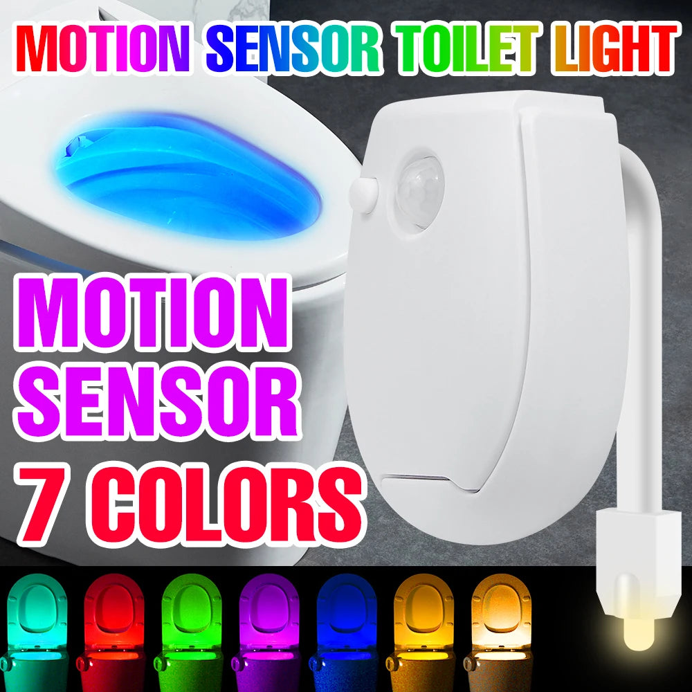 lampe toilette capteur mouvement blanc moderne adhésif interrupteur veilleuse led rgb rechargeable batterie aaa
