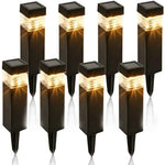 luminaire solaire moderne lampe gazon noir led auto éclairage extérieur chemin