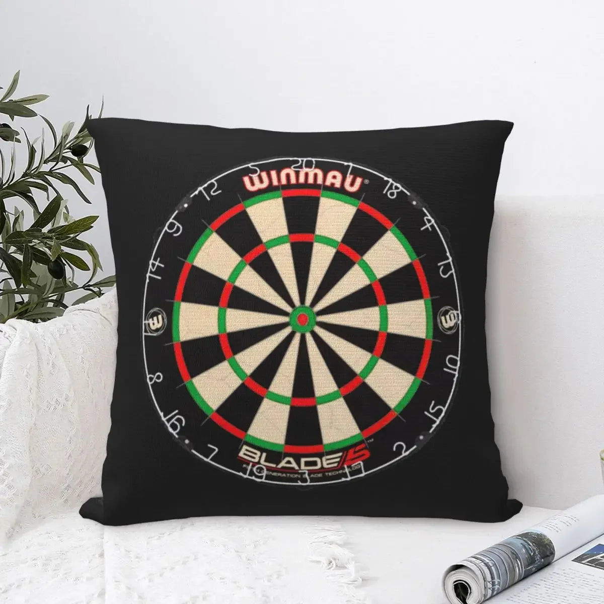 taie d'oreiller carrée échiquier noir moderne 100% polyester zip invisible 30x30cm 40x40cm 45x45cm 50x50cm