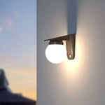 lampe solaire murale ip65 panneau solaire globe lumineux noir blanc