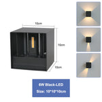 lampe murale led moderne 12w 24w blanc noir aluminium contemporain fixée vis adjustable