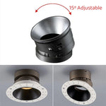 Spot LED moderne noir blanc encastrable vis diamètre 100mm hauteur 50mm
