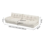canapé blanc simili cuir moderne coussins 180 240 300 cm