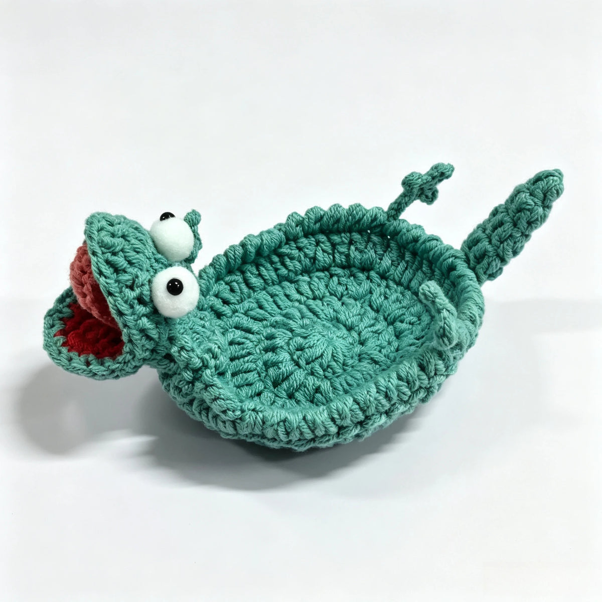 sous verres crochetés forme animale couleur beige vert bleu texturés humoristiques