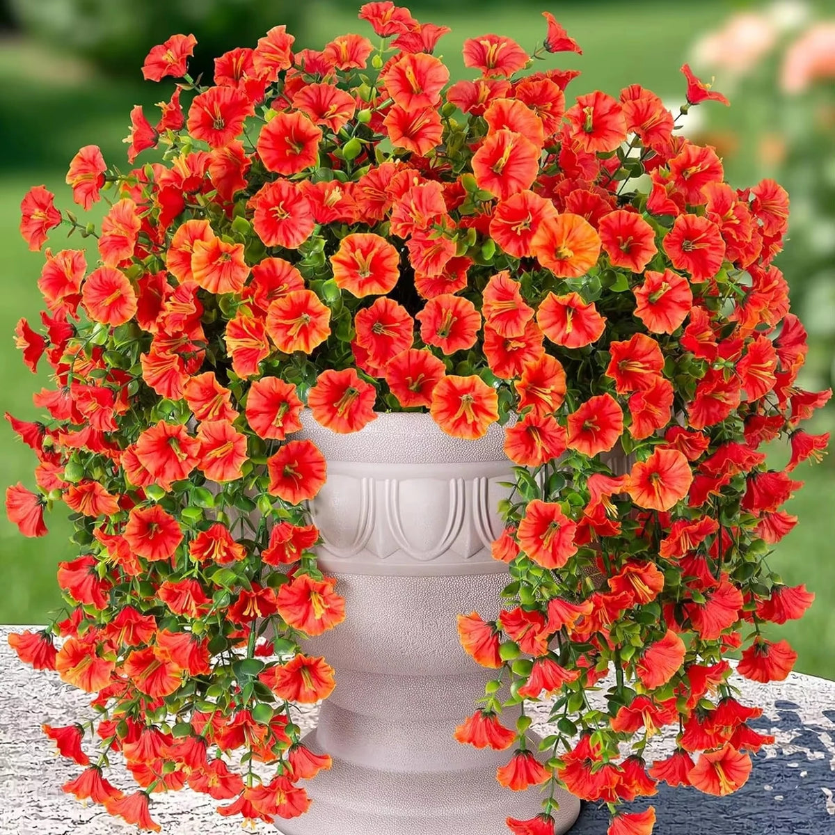 décoration extérieure pot fleuri soie gris classique anniversaire mariage baby showerextérieur pendaison crêpe