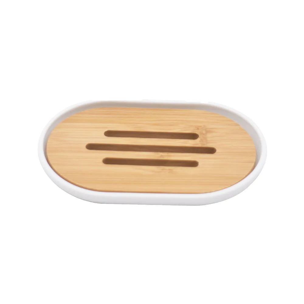 ensemble salle bain bambou distributeur savon porte brosse dents porte savon tasse noir