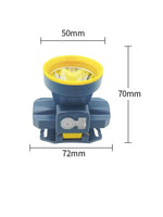 lampe frontale led portable étanche gris jaune moderne ceinture ajustable