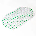 tapis bain antidérapant pvc moderne transparent ventouses bleues salle bain large 67cm 375cm