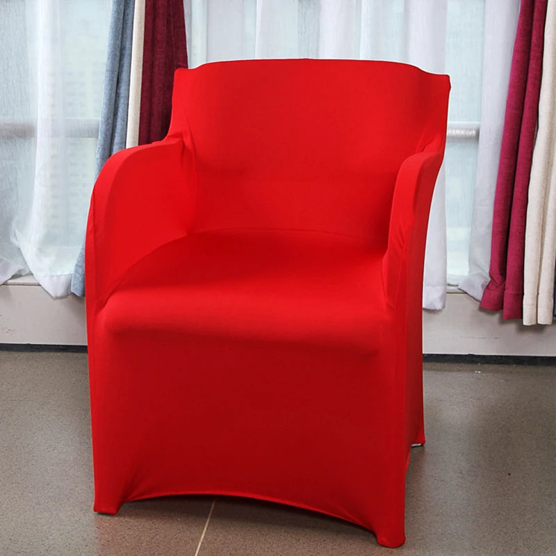 housses chaise mariage polyester extensibles chaises banquet plage contemporaines adhésives blanches rouges noires unies
