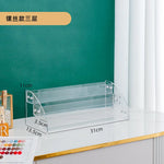 porte cd transparent moderne plastique clips rangement maison trois couche fixe