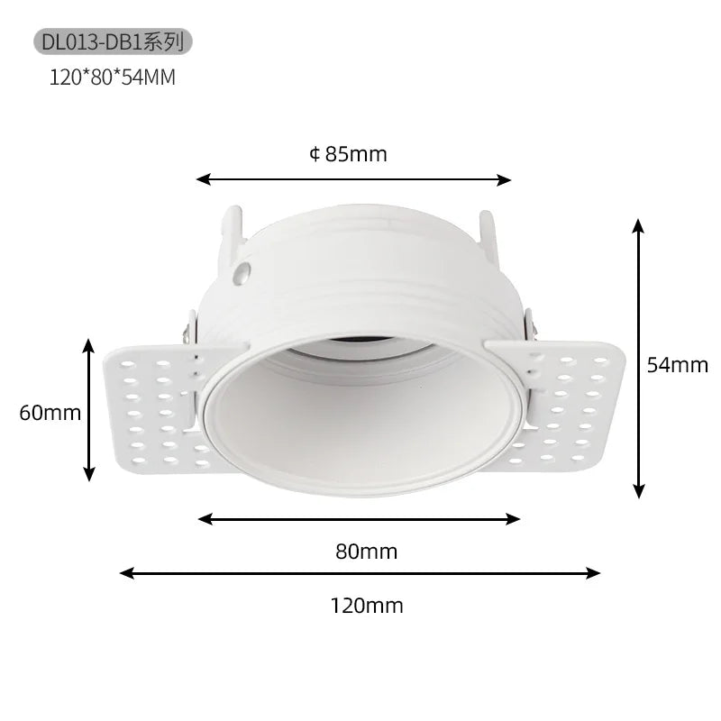 support spot encastré led blanc mat réglable lampe gu10 mr16 moderne