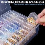 boîtes rangement transparentes modernes clips serrage set 30 compartiments organisation bijoux petits objets