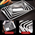 assiettes rectangulaires argentées lisses modernes grande taille service rangement maison