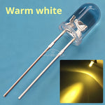 diodes led bleu vert rouge blanc chaud jaune rose violet orange 20000h 5mm round