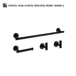 accessoires salle bain noir moderne porte serviettes papier toilette porte robe porte savon tasse