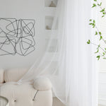 rideau transparent blanc moderne tulle polyester salon hospitalité