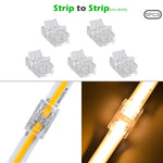 ruban led jaune clips câbles moderne transparent 8mm ip20 ip65 led cob 2835 smd