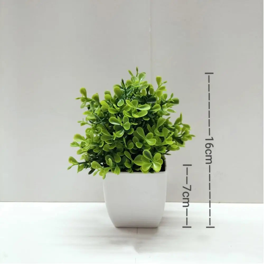 fleurs artificielles plante verte pot carré décoration intérieure extérieure moderne