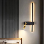 lampe murale moderne noire dorée éclairage cuisine chambre entrée interrupteur fixée mur led sources