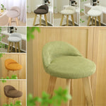 Housse de chaise de bar en coton antidérapante couleur marron