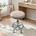 housse tabouret tissu carreaux gris moderne polyester amovible lavable adhésif protection durable cuisine salle