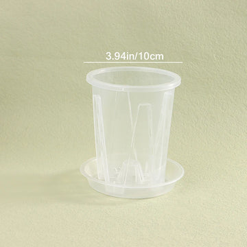 pots semis transparents modernes couvercle 10cm 12cm 14cm jardinage décoration ornemental plastique