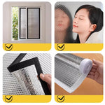 rideau fenêtre gris réticulé moderne adhésif isolation thermique protection uv polyester 30x100cm