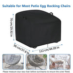couverture chaise balançoire noire imperméable protection extérieure polyester moderne poignées