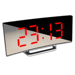 horloge électronique moderne alarme digitale table calendrier luminoire LED noir rouge vert