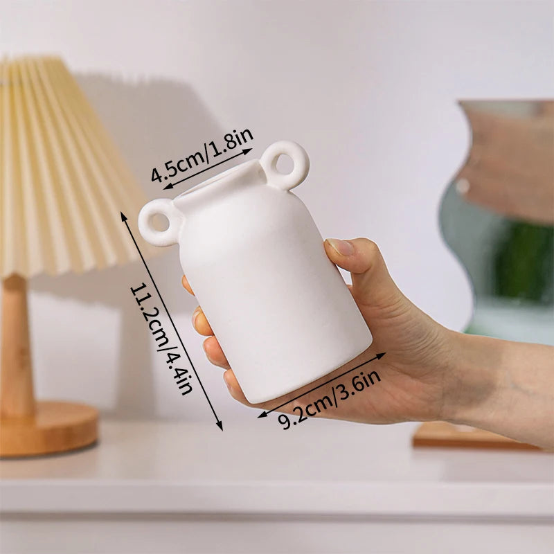 vases céramique blancs minimalistes simples décoratifs hydroponiques fleurs séchées nhà cửa