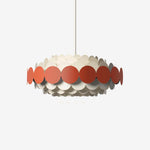 suspension lumineuse moderne blanc bleu vert orange circulaire géométrique opaque scandinave